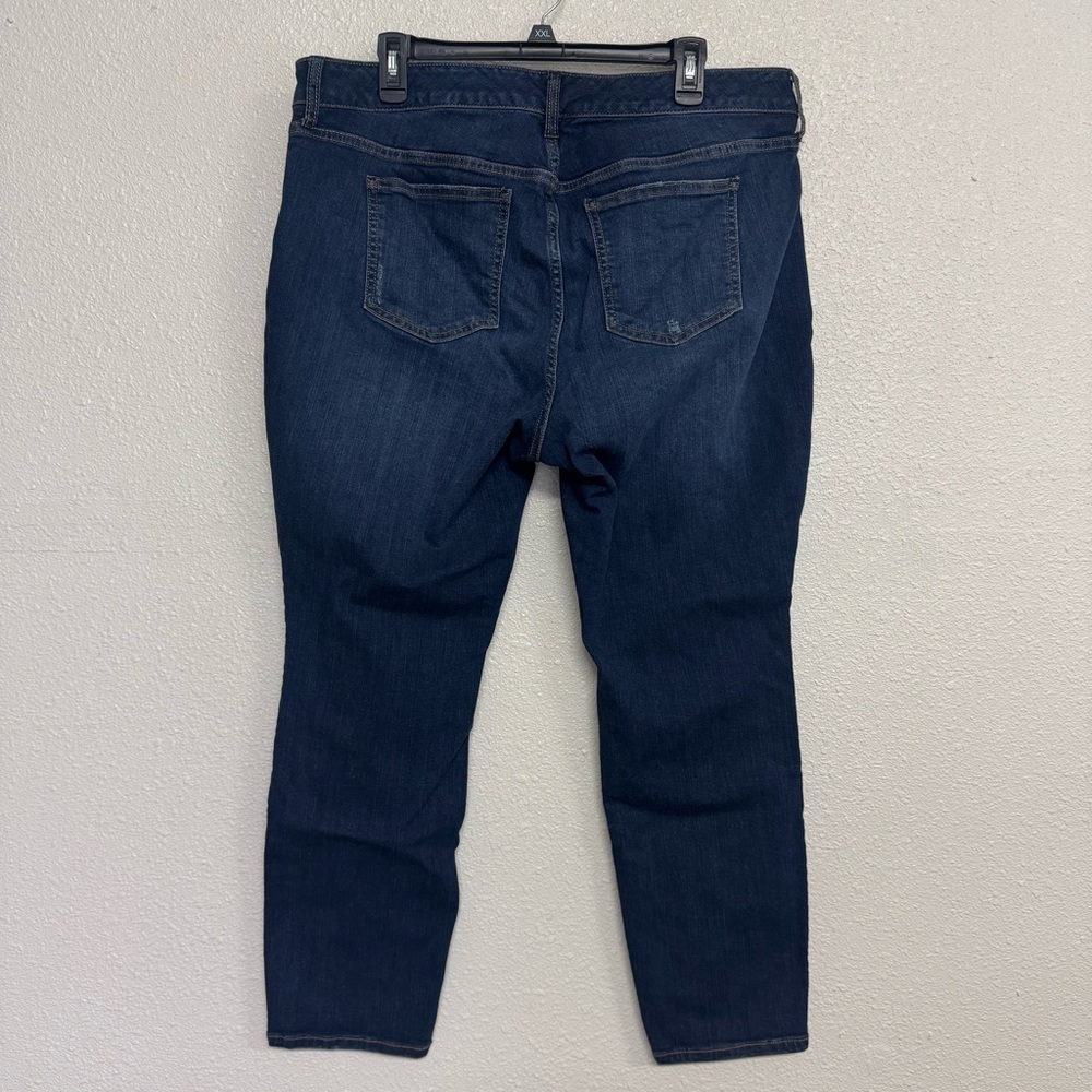 Torrid Size 18 Short Jeans Skinny Distressed Faux Tears Dark Wash - Picture 3 of 10